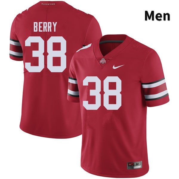 Ohio State Buckeyes Rashod Berry Men's #38 Red Authentic Stitched College Football Jersey